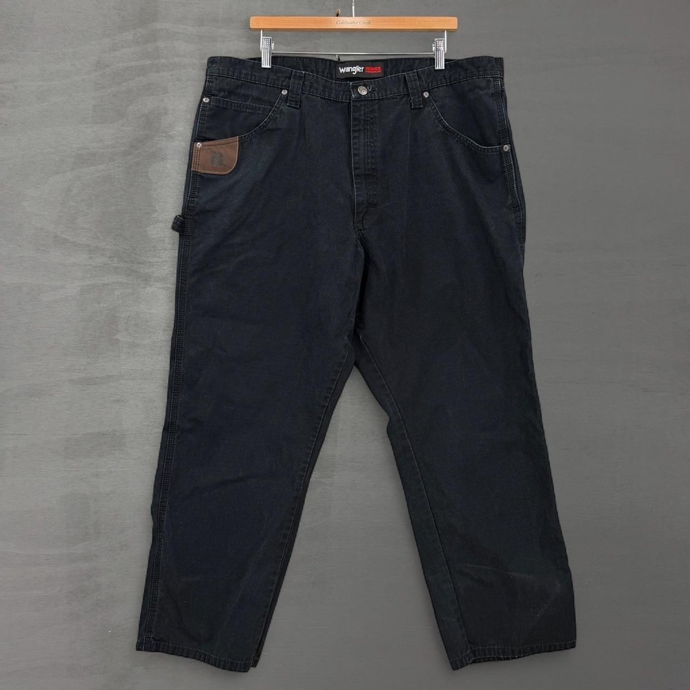 Wrangler Riggs Workwear Carpenter Pants Black Ripstop 3W020BL 40 x ep